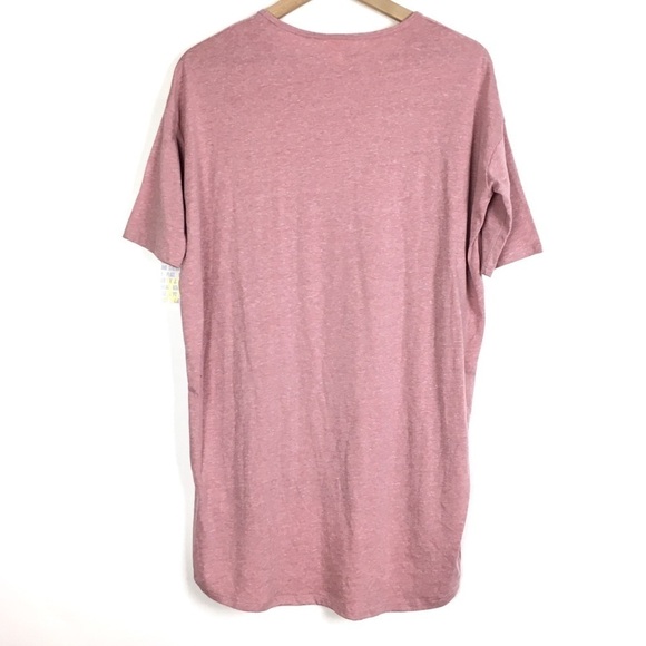 LULAROE Irma Tunic Top Oversized Hi Lo Solid Heathered Lagenlook Size XXS NWT - Picture 4 of 10